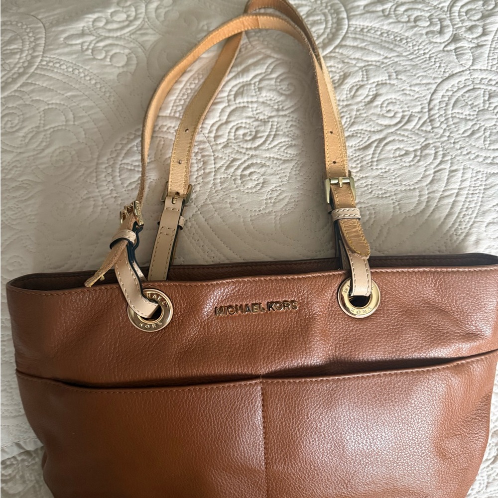 Michael Kors Tan and Brown Leather Tote